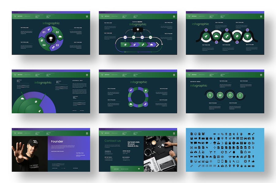 商务风格团队介绍产品展示PPT模板 - 顶尖PPT