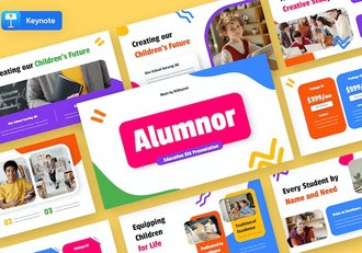 校友儿童教育培训活动Keynote模板 - 顶尖PPT