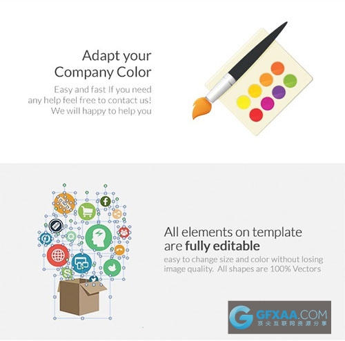 370页大型扁平化/卡通图形/多用途ppt模板【史诗级】 - 顶尖PPT