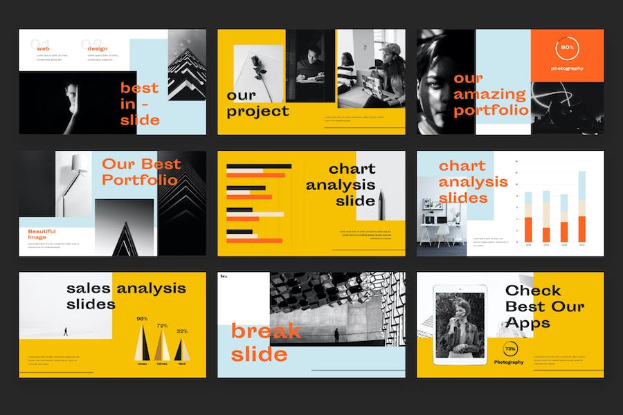 个性作品集美学展示Keynote模板 - 顶尖PPT