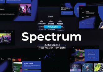 暗色科技频谱创意Keynote模板 - 顶尖PPT