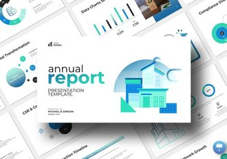 年度报告财务分析经营总结Keynote模板 - 顶尖PPT