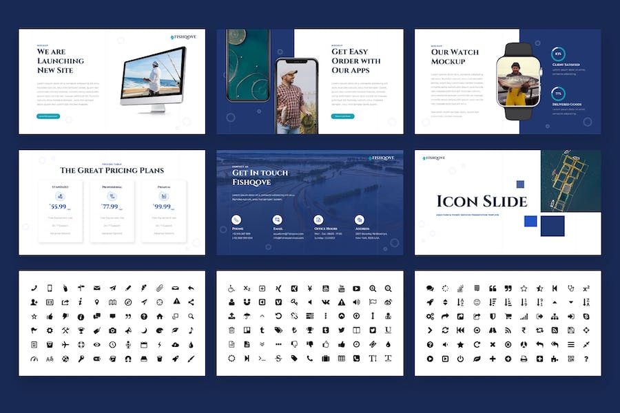 渔港水产养殖场渔业keynote模板 - 顶尖PPT