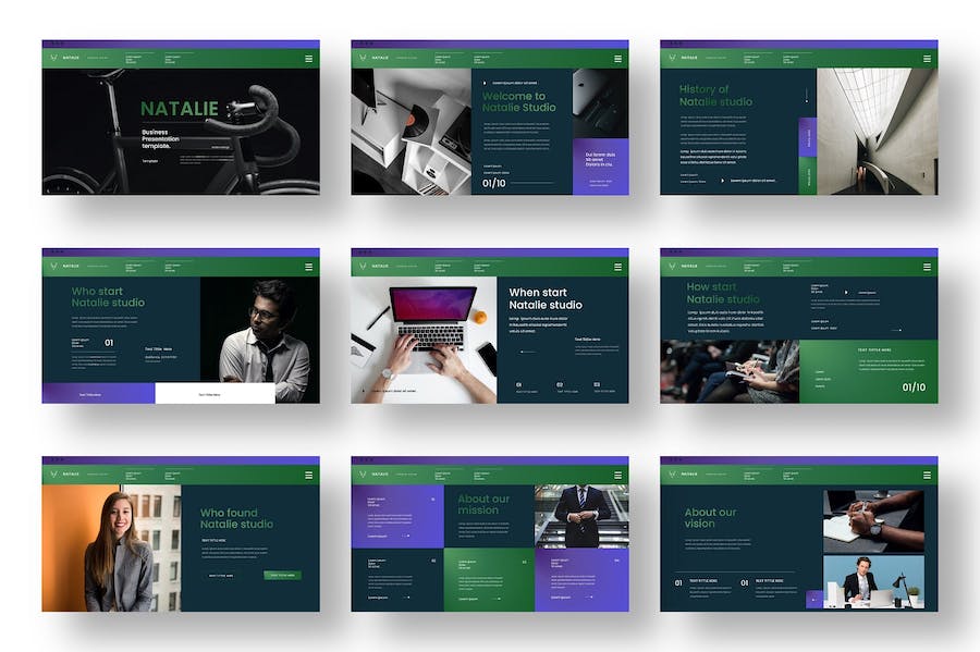 商务风格团队介绍产品展示PPT模板 - 顶尖PPT