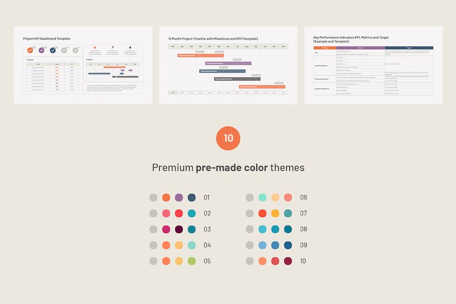 KPI项目管理绩效考核分析Keynote模板 - 顶尖PPT