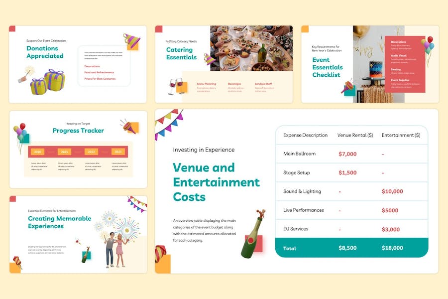 2024新年派对新年祝福新年活动策划keynote模板 - 顶尖PPT