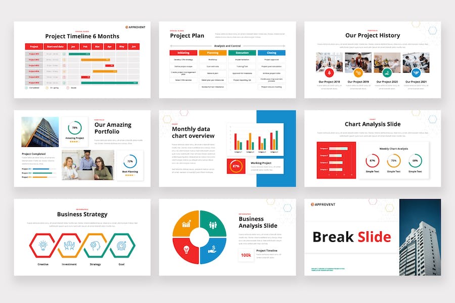 项目批准时间表keynote模板 - 顶尖PPT