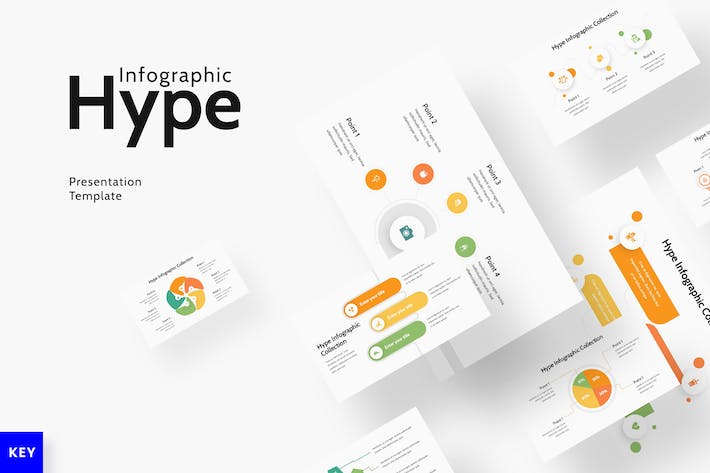 彩色要点信息展示图形keynote模板 - 顶尖PPT