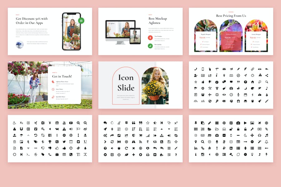 花店主题keynote模板 - 顶尖PPT