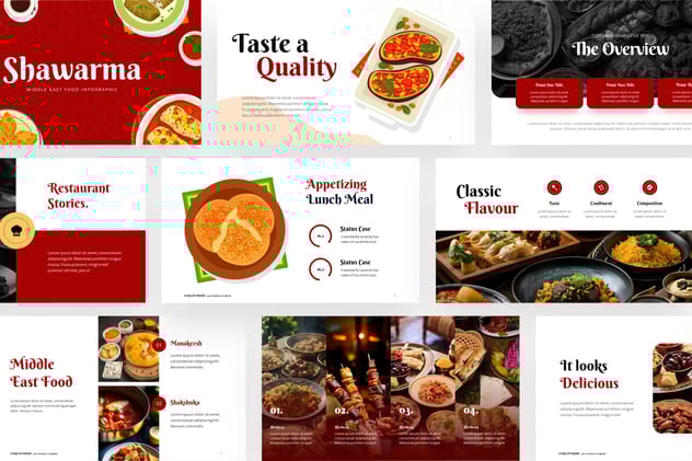 食品美食信息展示keynote模板 - 顶尖PPT