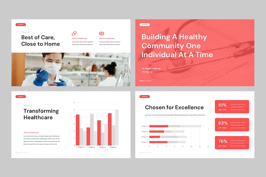 医疗与健康领域主题演讲展示Keynote模板 - 顶尖PPT