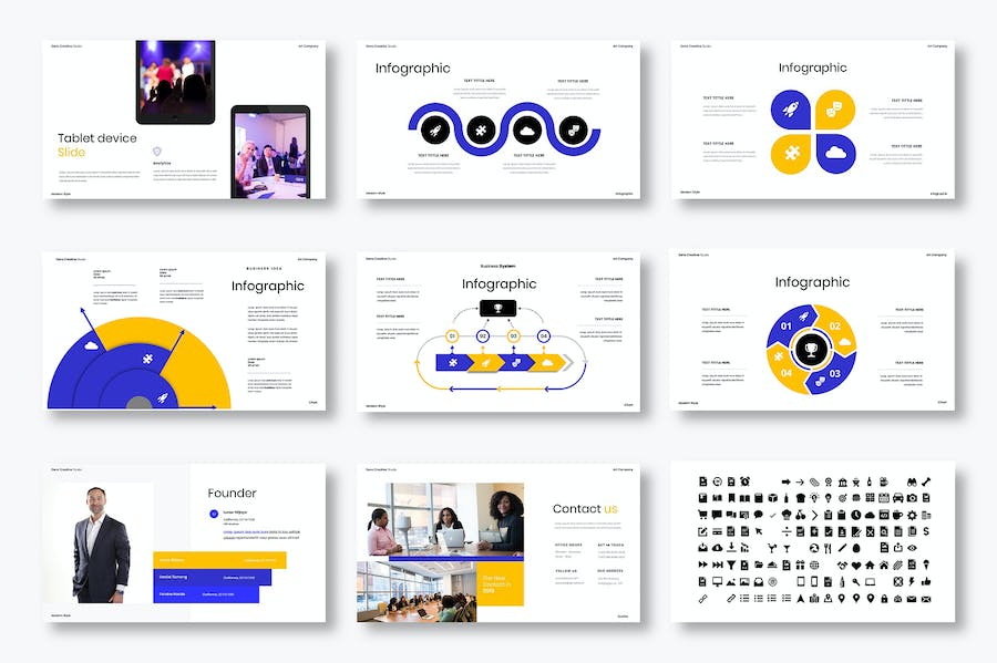 活力商务风格设计展示PPT模板 - 顶尖PPT