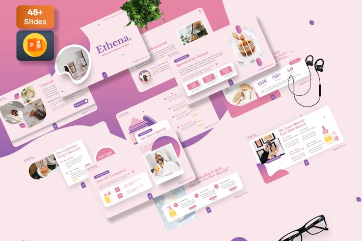 美容护理讲述展示服务方案推介PPT模板 - 顶尖PPT