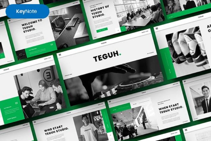 商务风格团队介绍产品展示keynote模板 - 顶尖PPT