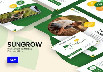 阳光成长绿色自然环保主题Keynote模板 - 顶尖PPT