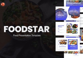 创意餐饮美食食品介绍宣传PPT模板 - 顶尖PPT