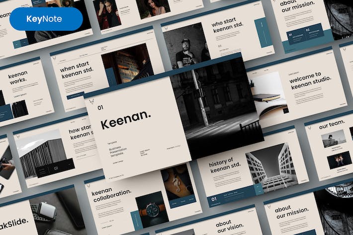 复古配色商务多用途keynote模板 - 顶尖PPT