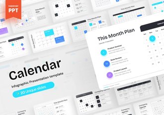 工作时间规划议程图表PPT模板 - 顶尖PPT