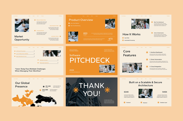 软件产品融资演讲方案PPT模板 - 顶尖PPT