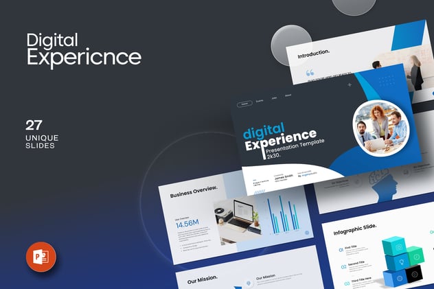 企业的数字化产品体验介绍PPT模板 - 顶尖PPT