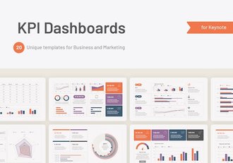 KPI数据分析套件工具包Keynote模板 - 顶尖PPT