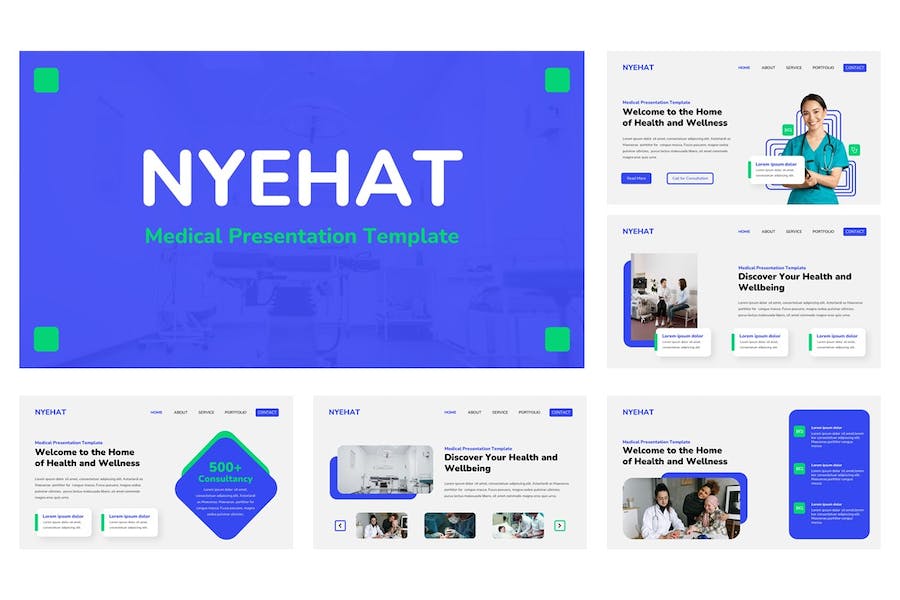 医疗保健健康方案展示Keynote模板 - 顶尖PPT