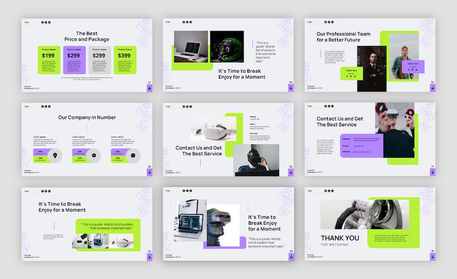 人工智能技术方案讲述应用推介展示PPT模板 - 顶尖PPT