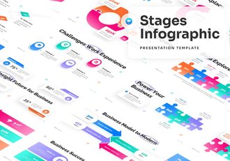 阶段式可视化数据信息展示图形keynote模板 - 顶尖PPT