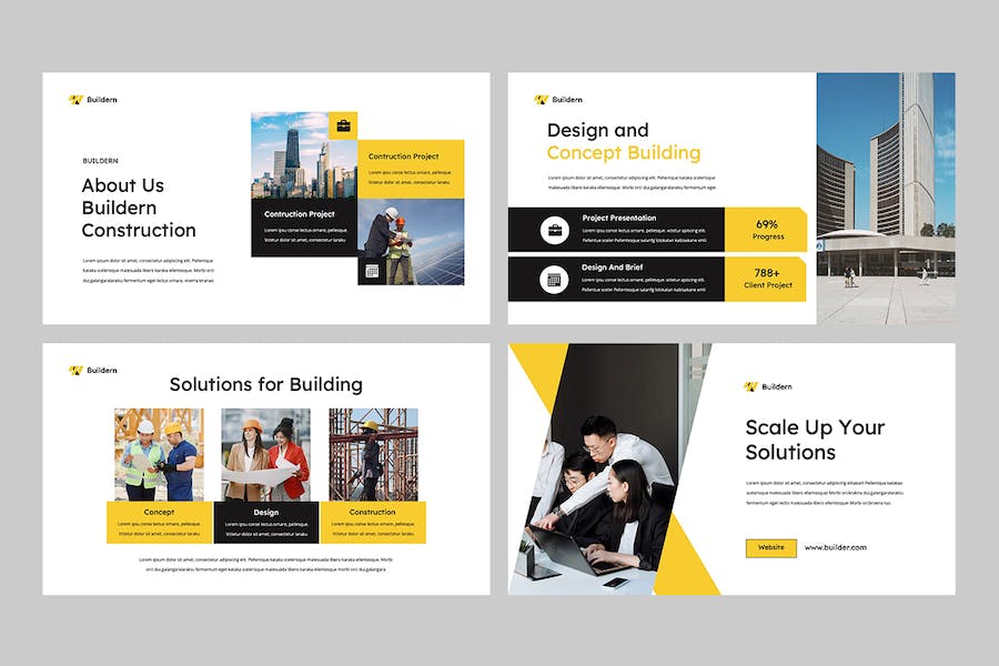 建筑施工项目讲述管理Keynote模板 - 顶尖PPT