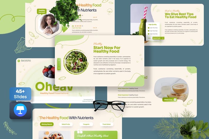 健康食品营养推介推广Keynote模板 - 顶尖PPT