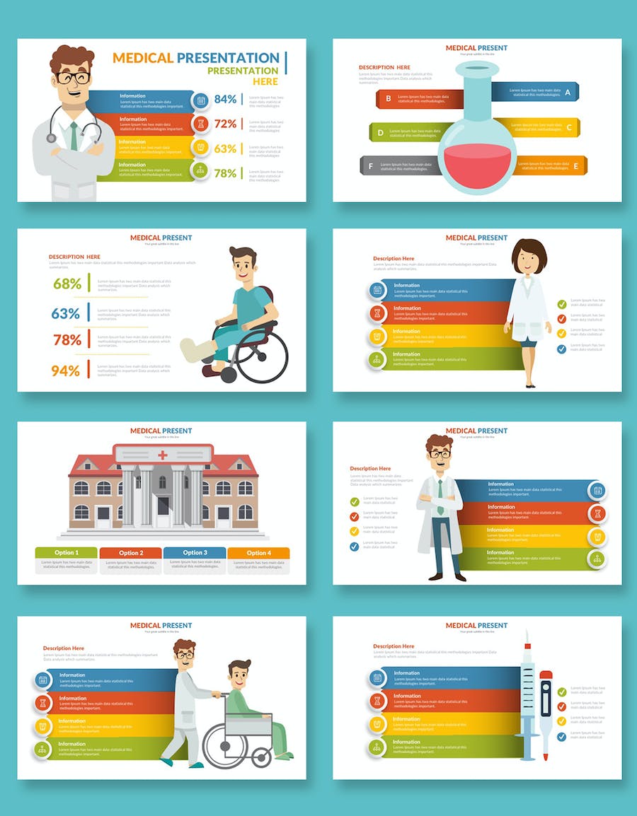 医院网络宣传推广插画图形PPT模板 - 顶尖PPT