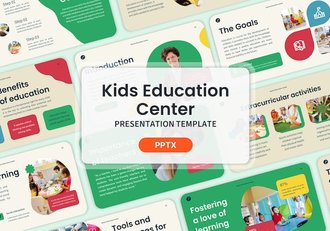 儿童教育培训中心国外PPT模板 - 顶尖PPT