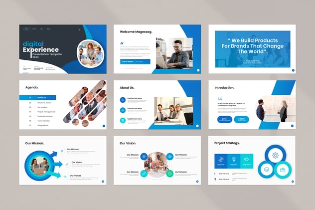 企业的数字化产品体验介绍PPT模板 - 顶尖PPT