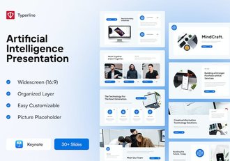 心智人工智能技术讲述方案展示Keynote模板 - 顶尖PPT