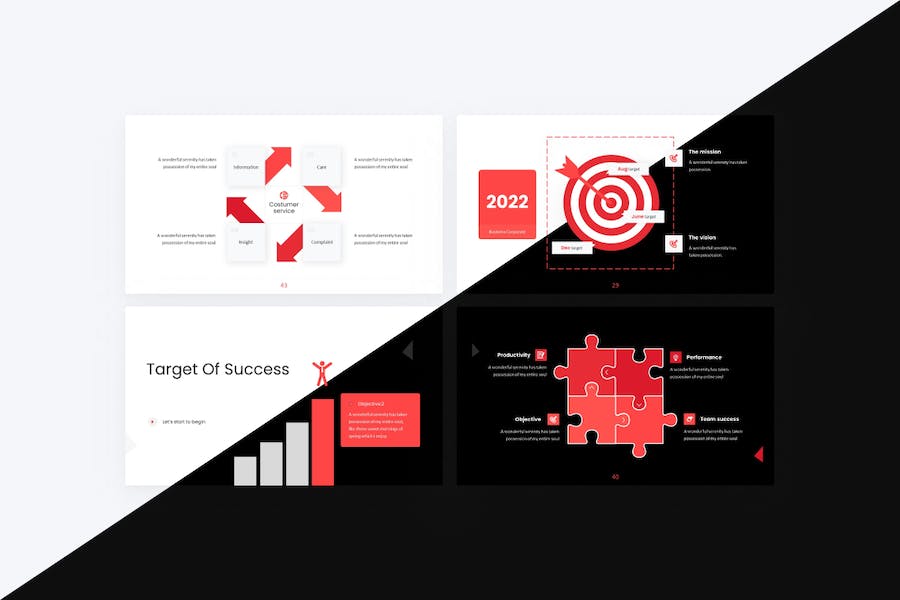 红色大气商业计划企业合作企业团队介绍商务通用keynote模板 - 顶尖PPT