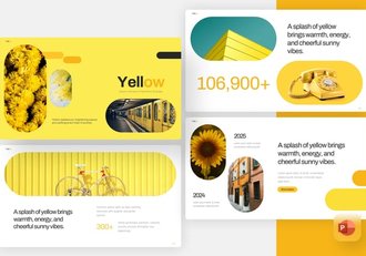 黄色系简约文艺风格PPT动画模板 - 顶尖PPT