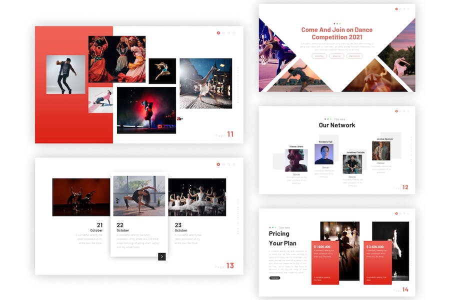 舞蹈学院结构介绍艺术类招生PPT模板 - 顶尖PPT