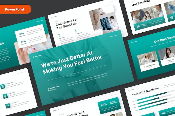 药房医学医药行业PPT模板 - 顶尖PPT