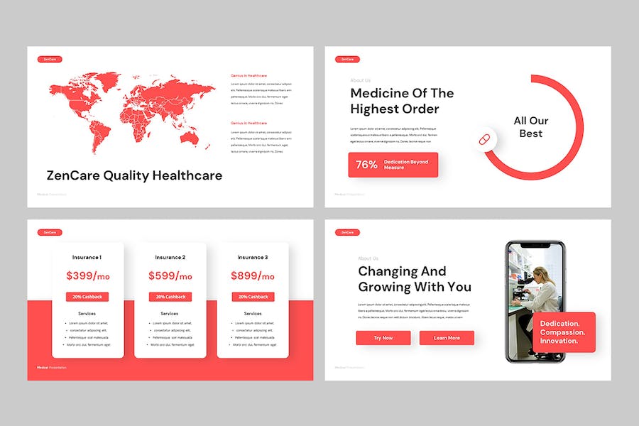 医疗与健康领域主题演讲展示Keynote模板 - 顶尖PPT