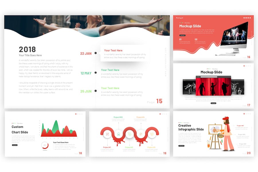 舞蹈学院结构介绍艺术类招生PPT模板 - 顶尖PPT