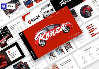 汽车租赁业务推广主题演讲Keynote模板 - 顶尖PPT