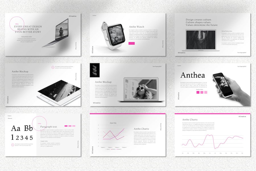 社交媒体网红博主营销推广Keynote模板 - 顶尖PPT