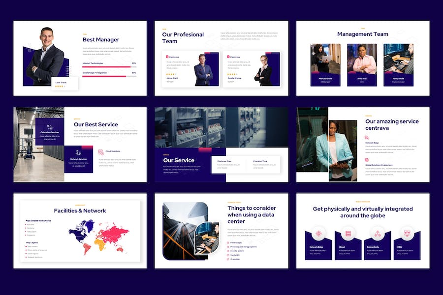 科技数据中心keynote模板 - 顶尖PPT