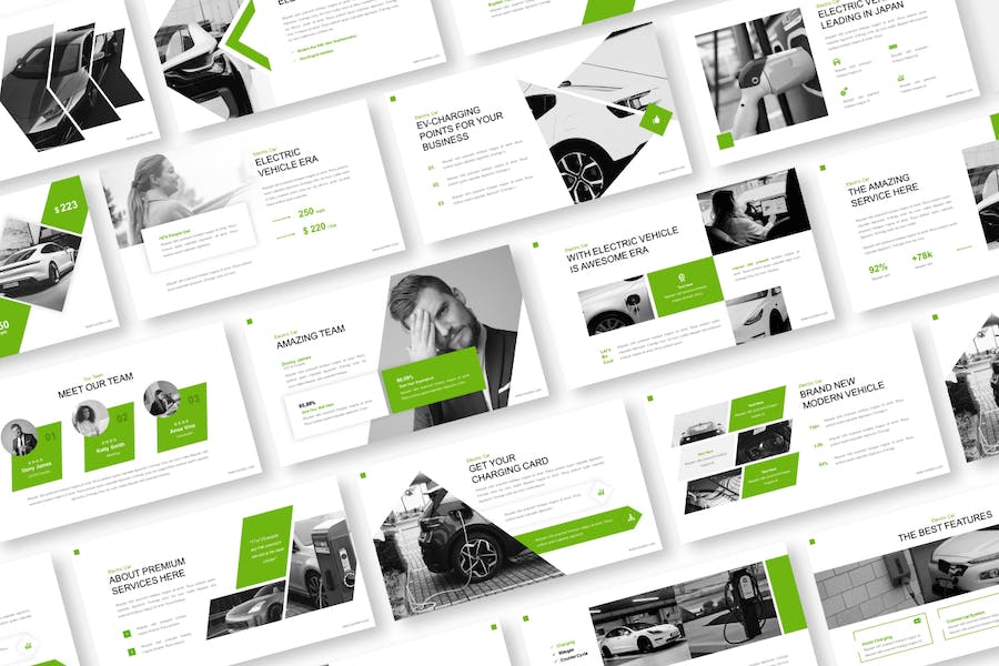电动汽车介绍展示项目合作新能源汽车keynote模板 - 顶尖PPT