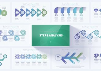 步骤分析信息图形PPT模板 - 顶尖PPT