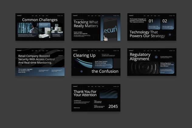 网络安全防护技术方案信息安全防御Keynote模板 - 顶尖PPT