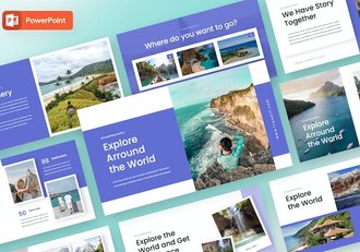 旅游度假景点推介宣传PPT模板 - 顶尖PPT