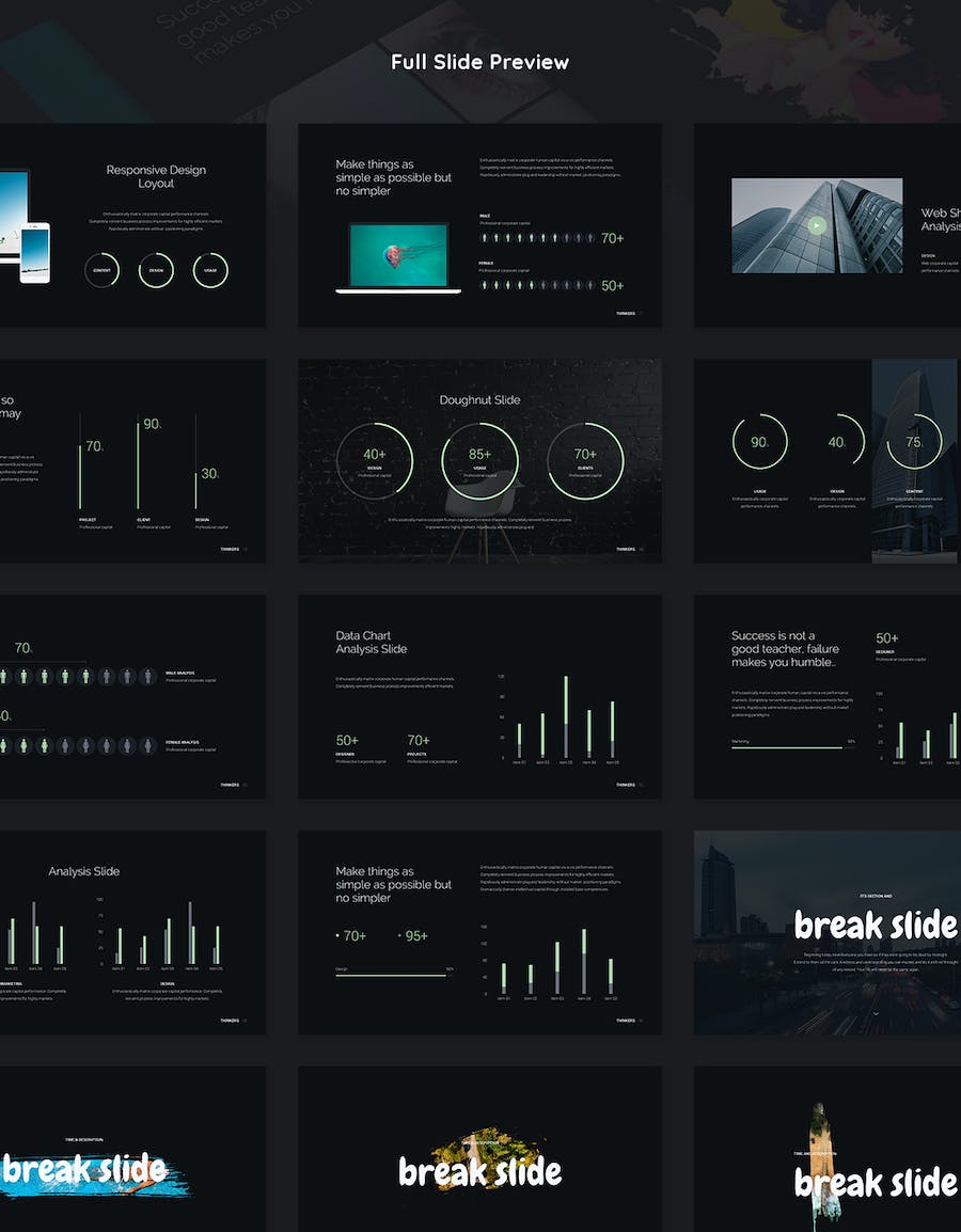 大气营销策划商业计划图片展示PPT模板 - 顶尖PPT
