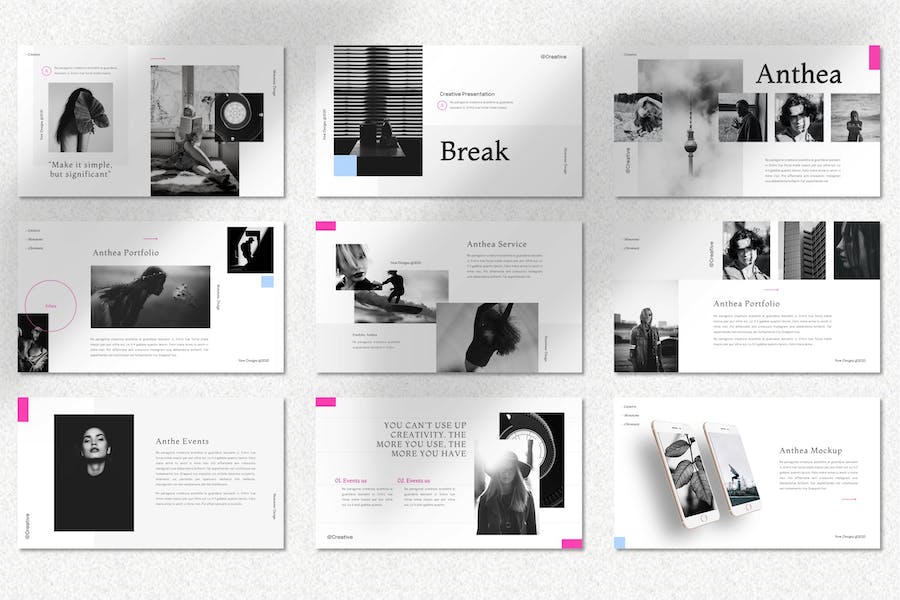 社交媒体网红博主营销推广Keynote模板 - 顶尖PPT