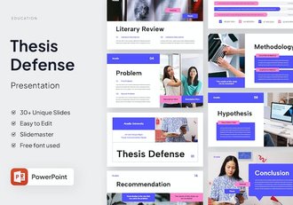 学位论文答辩防御方案PPT模板 - 顶尖PPT